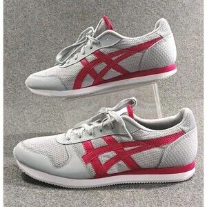 ASICS Tiger Curreo II Mens Shoes Gray Red  Sneakers HN7A0 Size 10 Retro Athletic